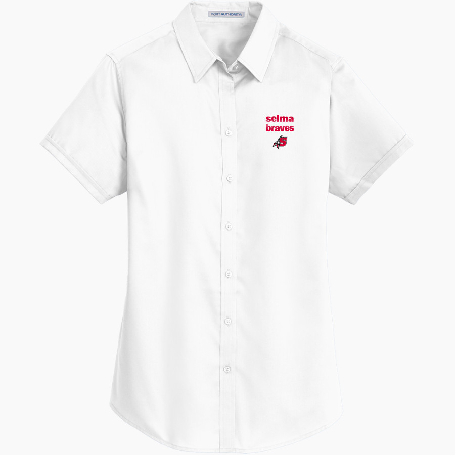 Selma Braves <span class="pdp-name-mascot">Selma Braves</span> Port Authority Women's Short Sleeve SuperPro Twill Shirt