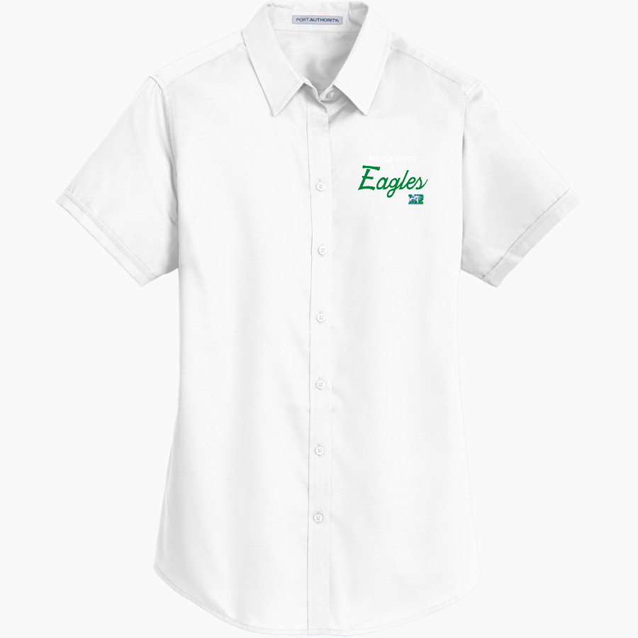 Maple River Eagles <span class="pdp-name-mascot">Maple River Eagles</span> Port Authority Women's Short Sleeve SuperPro Twill Shirt