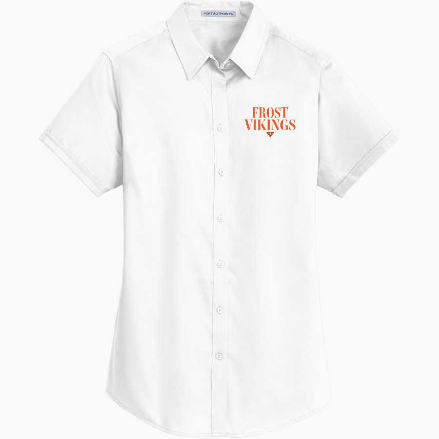 Frost Vikings <span class="pdp-name-mascot">Frost Vikings</span> Port Authority Women's Short Sleeve SuperPro Twill Shirt