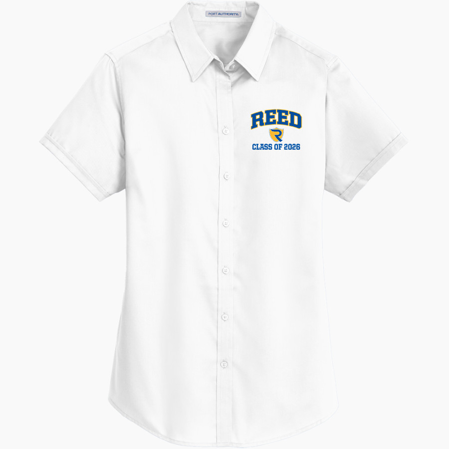 REED HIGH SCHOOL REED RAIDERS <span class="pdp-name-mascot">REED REED RAIDERS</span> Port Authority Women's Short Sleeve SuperPro Twill Shirt