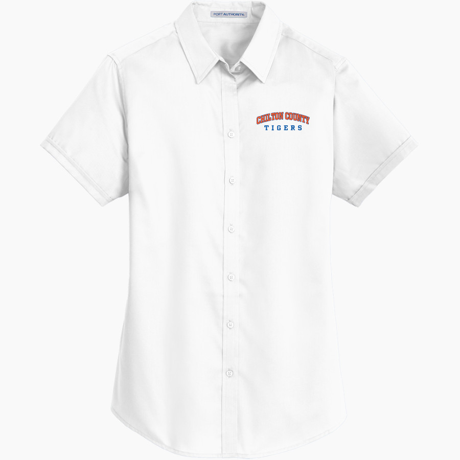 Chilton County Tigers <span class="pdp-name-mascot">Chilton County Tigers</span> Port Authority Women's Short Sleeve SuperPro Twill Shirt