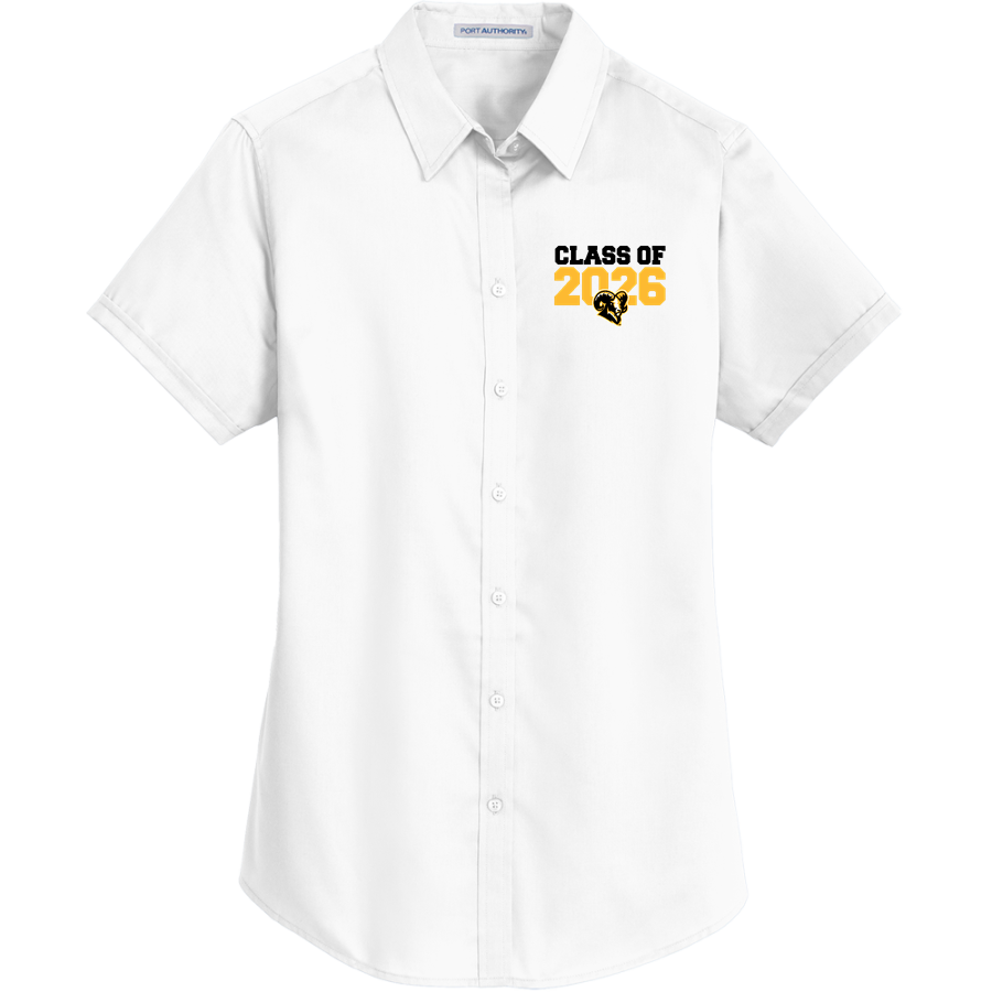 Worth Rams <span class="pdp-name-mascot">Worth Rams</span> Port Authority Women's Short Sleeve SuperPro Twill Shirt
