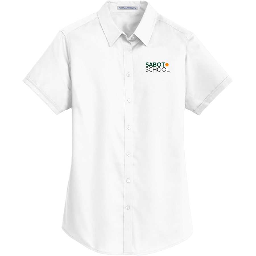 Sabot School Sabot School <span class="pdp-name-mascot">STONY POINT SCHOOL</span> Port Authority Women's Short Sleeve SuperPro Twill Shirt