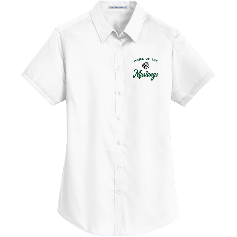 Mounds View Mustangs <span class="pdp-name-mascot">Mounds View Mustangs</span> Port Authority Women's Short Sleeve SuperPro Twill Shirt