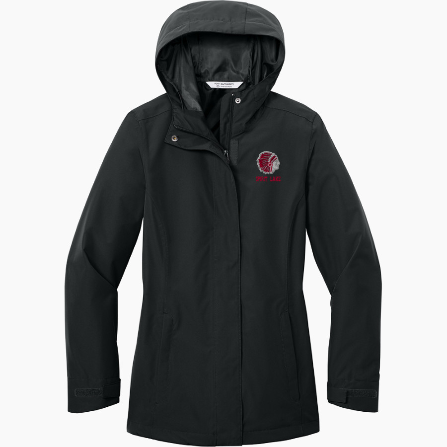 SPIRIT LAKE HIGH SCHOOL INDIANS <span class="pdp-name-mascot">SPIRIT LAKE INDIANS</span> Port Authority Women's C-FREE Rain Jacket