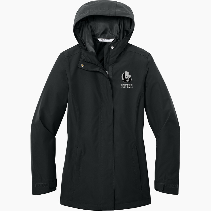 Porter Pandas official sideline store <span class="pdp-name-mascot">Porter Elementary School Pandas</span> Port Authority Women's C-FREE Rain Jacket