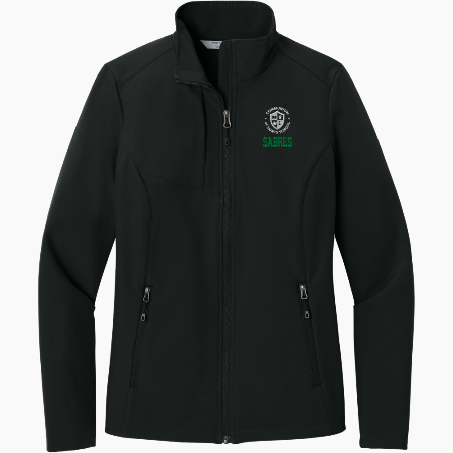 Communion of Saints School Sabres official sideline store Port Authority Women's C-FREE Core Soft Shell