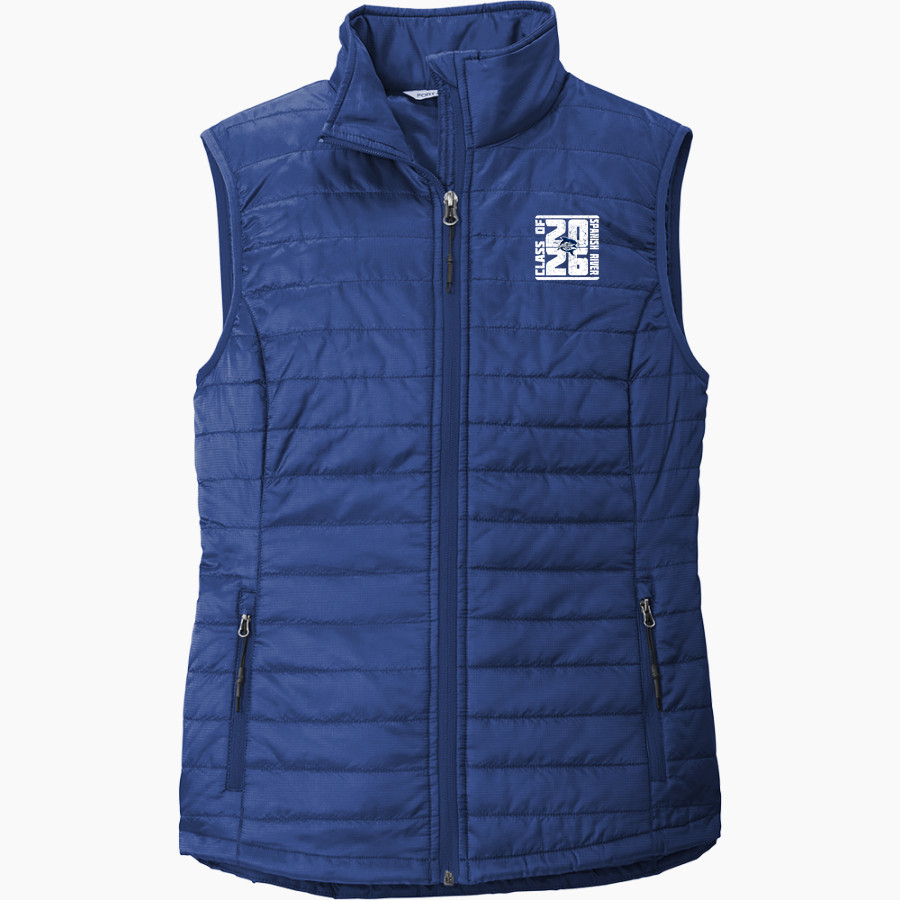 SPANISH RIVER HIGH SCHOOL SHARKS <span class="pdp-name-mascot">SPANISH RIVER SHARKS</span> Port Authority Women's Packable Puffy Vest