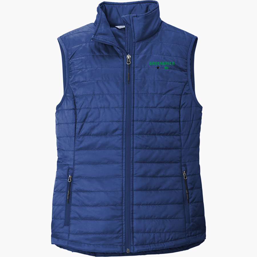 Greenbrier Panthers Port Authority Women's Packable Puffy Vest