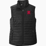 WILLISTON HIGH SCHOOL RED DEVILS Port Authority Women's Packable Puffy Vest Front Thumbnail
