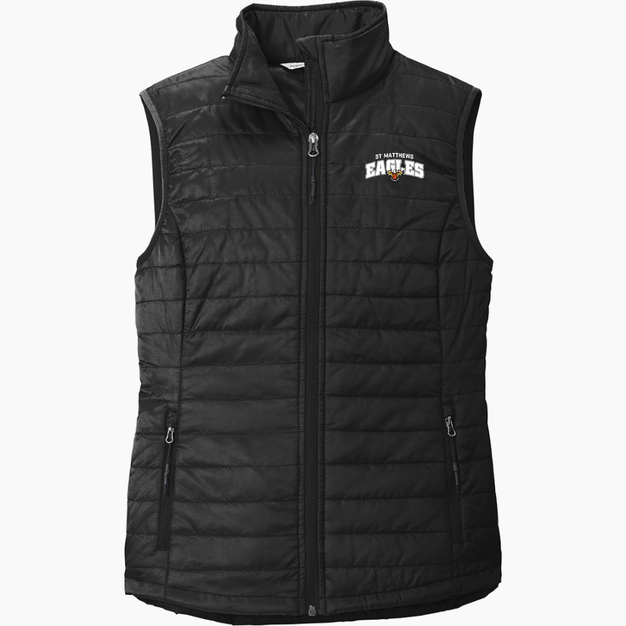 St Matthews Eagles Port Authority Women's Packable Puffy Vest