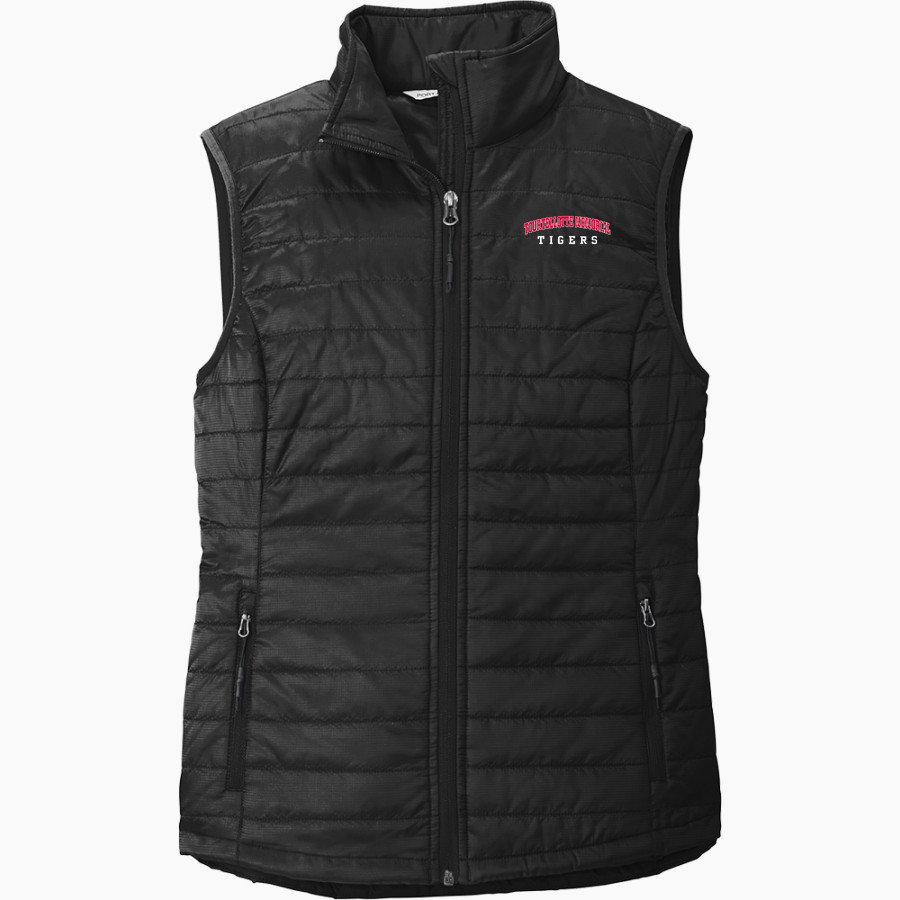 Tourtellotte Memorial Tigers Port Authority Women's Packable Puffy Vest