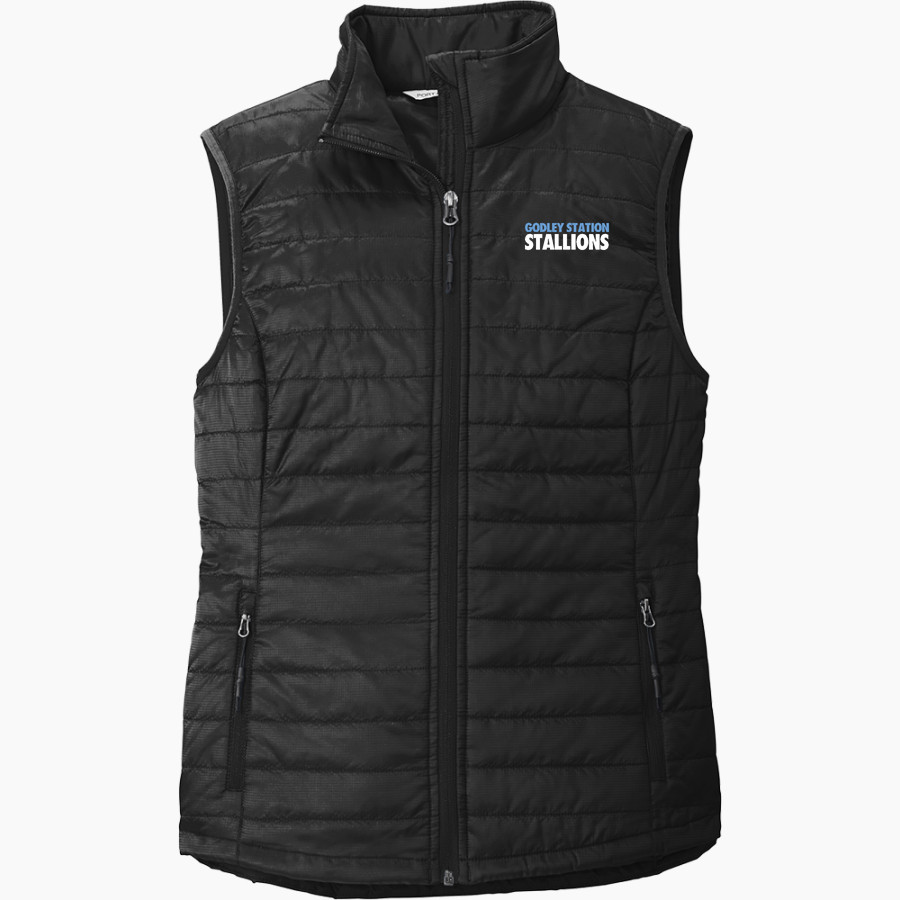 Godley Station Stallions Port Authority Women's Packable Puffy Vest