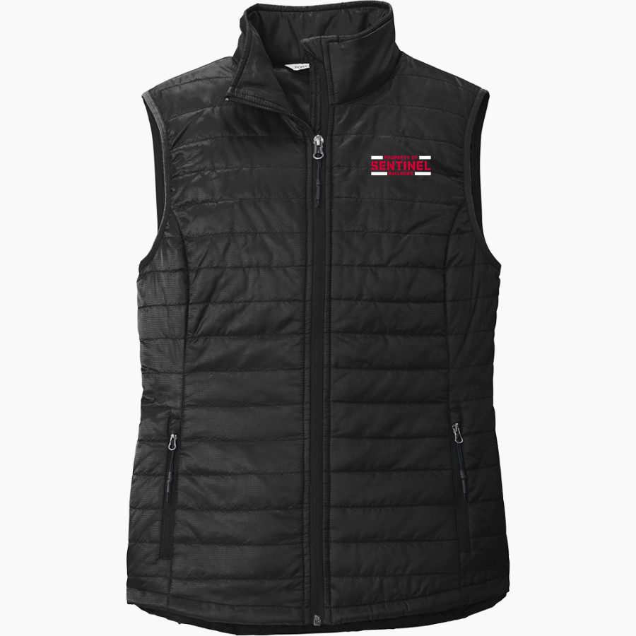 SENTINEL HIGH SCHOOL BULLDOGS <span class="pdp-name-mascot">SENTINEL BULLDOGS</span> Port Authority Women's Packable Puffy Vest