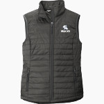 Marin Catholic Wildcats Port Authority Women's Packable Puffy Vest Front Thumbnail