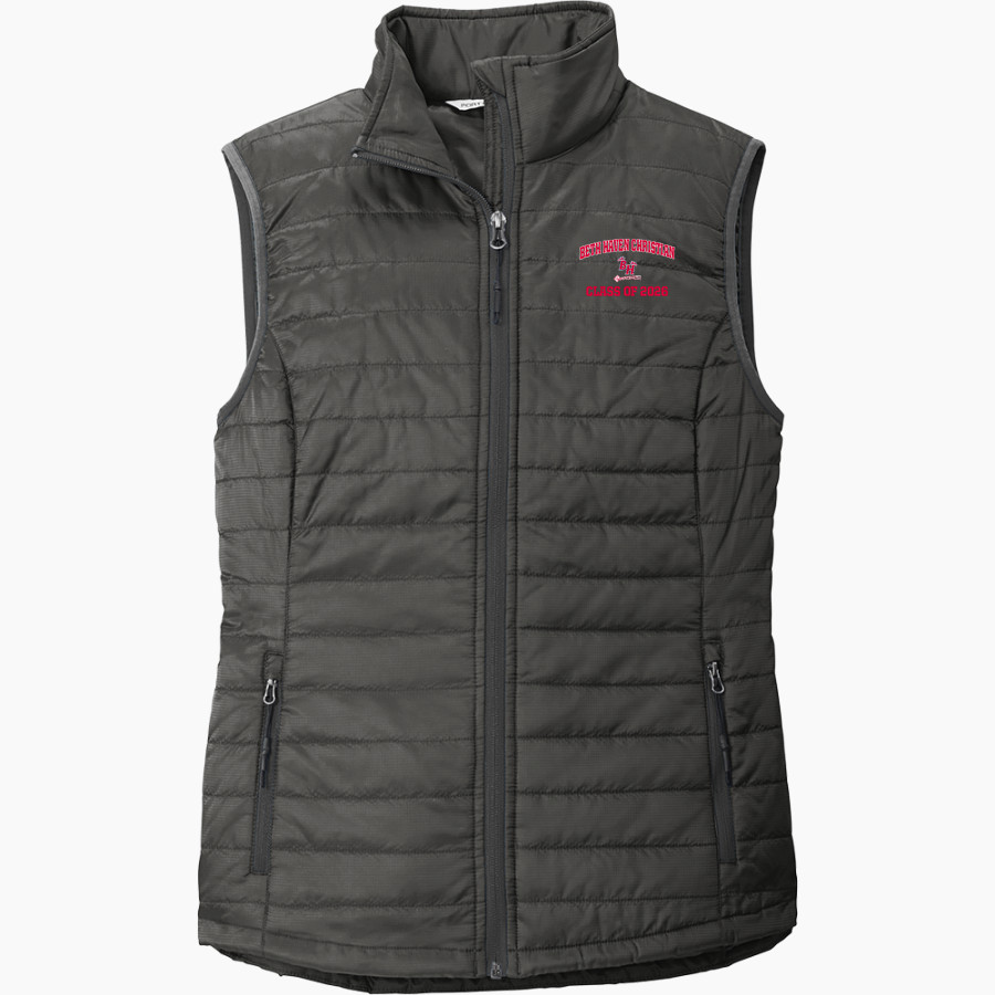BETH HAVEN CHRISTIAN School Online Apparel Store <span class="pdp-name-mascot">BETH HAVEN CHRISTIAN BEARCATS</span> Port Authority Women's Packable Puffy Vest