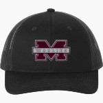 MILLBURY SR HIGH SCHOOL WOOLIES <span class="pdp-name-mascot">MILLBURY MEMORIAL WOOLIES</span> Port Authority Snapback Ponytail Trucker Cap Front Thumbnail