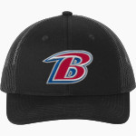 Bondurant Braves Port Authority Snapback Ponytail Trucker Cap Front Thumbnail