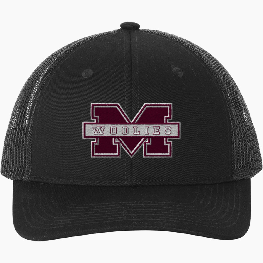 MILLBURY SR HIGH SCHOOL WOOLIES <span class="pdp-name-mascot">MILLBURY MEMORIAL WOOLIES</span> Port Authority Snapback Ponytail Trucker Cap