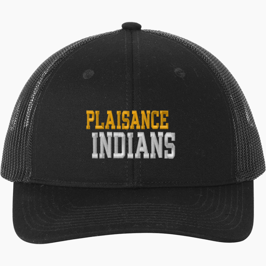 Plaisance Indians Port Authority Snapback Ponytail Trucker Cap