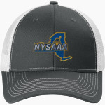 New York State Athletic Administrators Association <span class="pdp-name-mascot">New York State Athletic Administrators Association</span> Port Authority Snapback Ponytail Trucker Cap Front Thumbnail