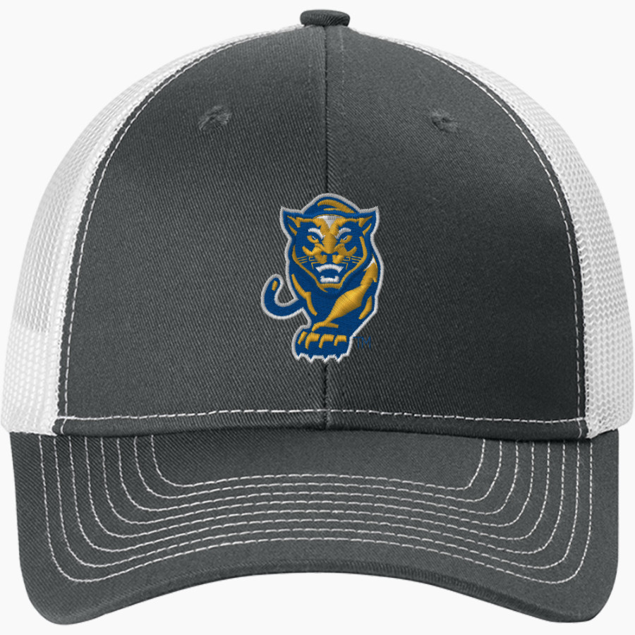 Greenfield Central Cougars Online Store <span class="pdp-name-mascot">Greenfield-Central Cougars</span> Port Authority Snapback Ponytail Trucker Cap