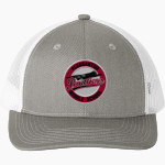 Pleasanton Middle School Panthers <span class="pdp-name-mascot">Pleasanton Panthers</span> Port Authority Snapback Ponytail Trucker Cap Front Thumbnail