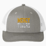 Mercy High School Tigers Online Store <span class="pdp-name-mascot">Mercy Tigers</span> Port Authority Snapback Ponytail Trucker Cap Front Thumbnail