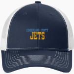 Cumberland County Jets Port Authority Snapback Ponytail Trucker Cap Front Thumbnail