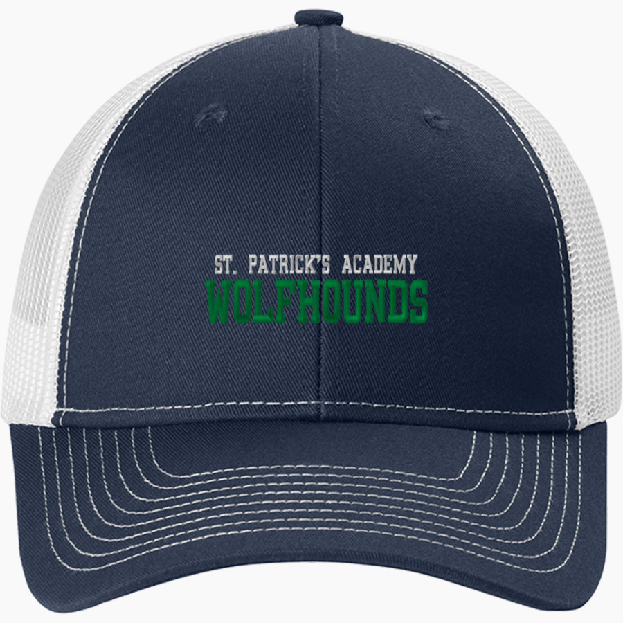 St. Patrick's Academy Wolfhounds <span class="pdp-name-mascot">Great Falls Central Catholic H S Mustangs</span> Port Authority Snapback Ponytail Trucker Cap
