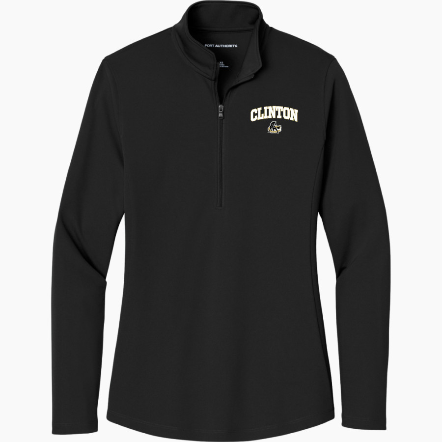 Clinton Dark Horses <span class="pdp-name-mascot">Clinton Dark Horses</span> Port Authority Women's Dry Zone UV 1/4-Zip Pullover