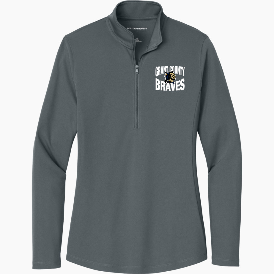 Grant County Braves The Official Online Store <span class="pdp-name-mascot">Grant County Braves</span> Port Authority Women's Dry Zone UV 1/4-Zip Pullover