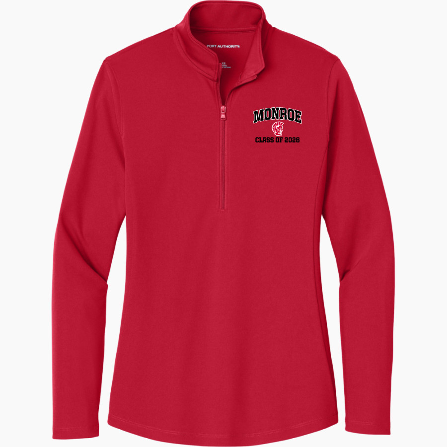 MONROE HIGH SCHOOL TROJANS <span class="pdp-name-mascot">MONROE TROJANS</span> Port Authority Women's Dry Zone UV 1/4-Zip Pullover