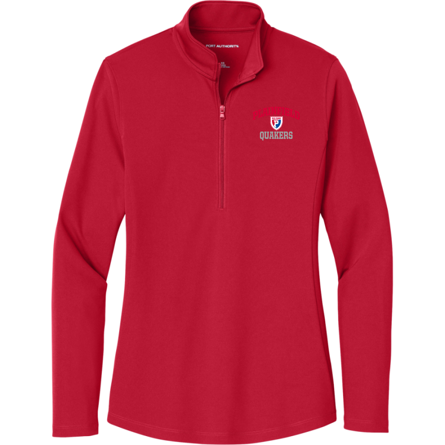 Plainfield Quakers <span class="pdp-name-mascot">Plainfield Quakers</span> Port Authority Women's Dry Zone UV 1/4-Zip Pullover