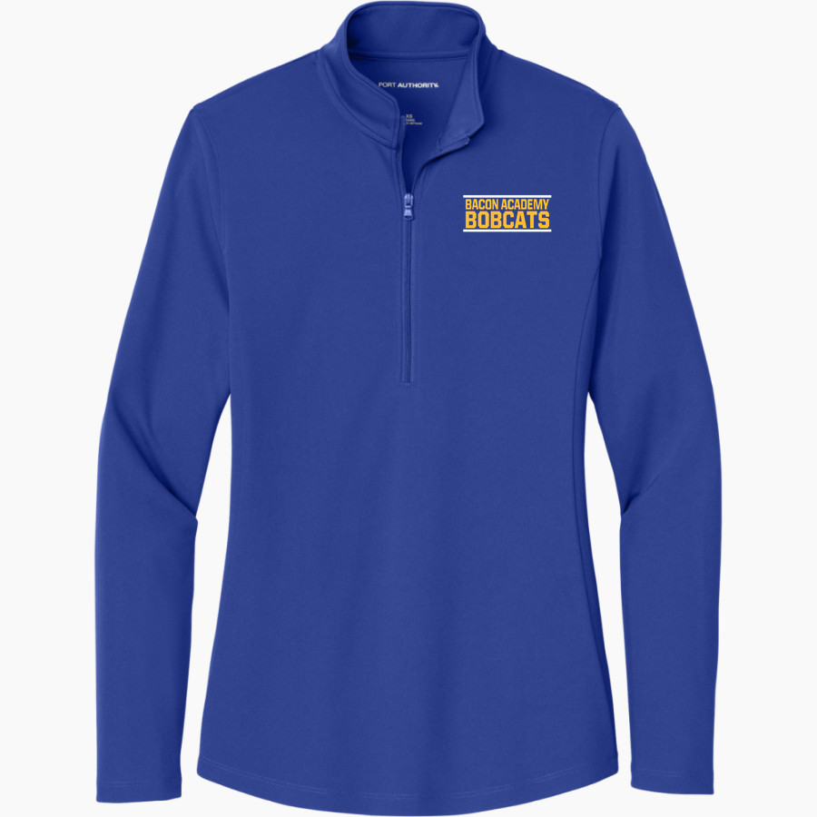 BACON ACADEMY BOBCATS <span class="pdp-name-mascot">BACON ACADEMY BOBCATS</span> Port Authority Women's Dry Zone UV 1/4-Zip Pullover