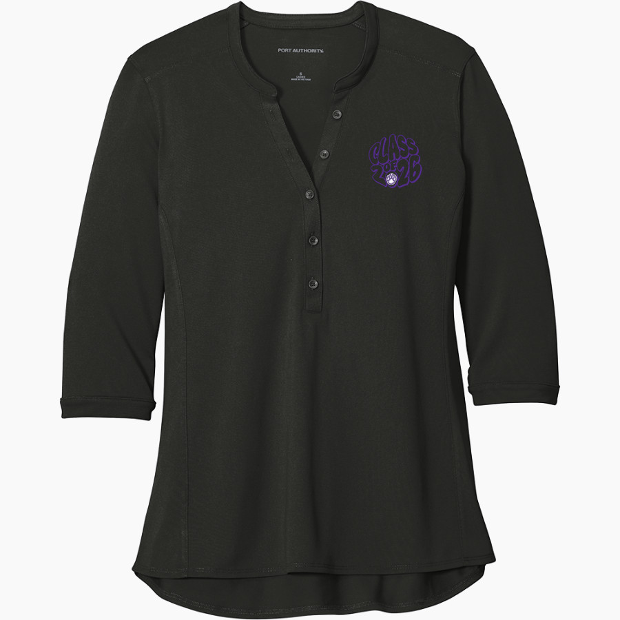 PHILLIS WHEATLEY HIGH SCHOOL WILDCATS <span class="pdp-name-mascot">WHEATLEY WILDCATS</span> Port Authority Women's UV Choice Pique Henley