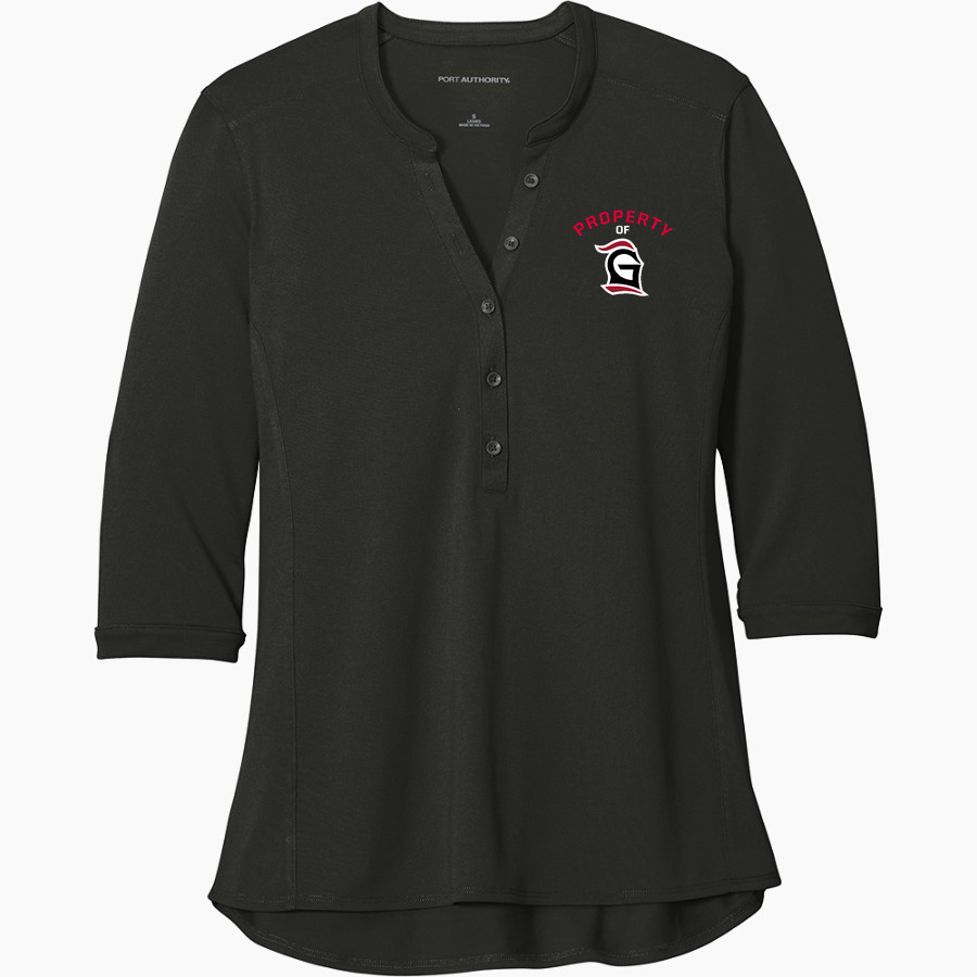 Grace College Lancers <span class="pdp-name-mascot">Grace College Lancers</span> Port Authority Women's UV Choice Pique Henley