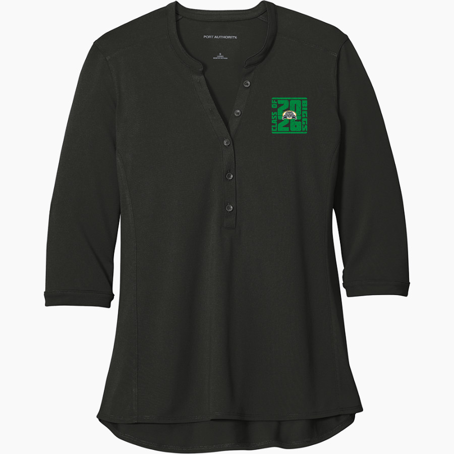 BIGGS HIGH SCHOOL WOLVERINES <span class="pdp-name-mascot">BIGGS WOLVERINES</span> Port Authority Women's UV Choice Pique Henley