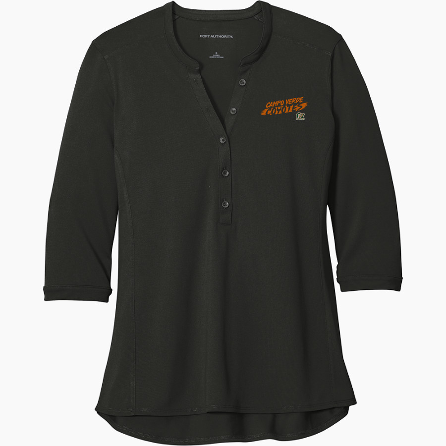 CAMPO VERDE HIGH SCHOOL COYOTES <span class="pdp-name-mascot">CAMPO VERDE COYOTES</span> Port Authority Women's UV Choice Pique Henley