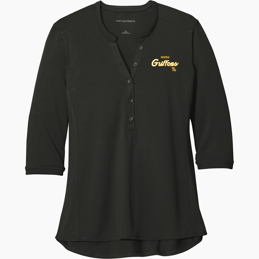MWSU Griffons <span class="pdp-name-mascot">MWSU Griffons</span> Port Authority Women's UV Choice Pique Henley