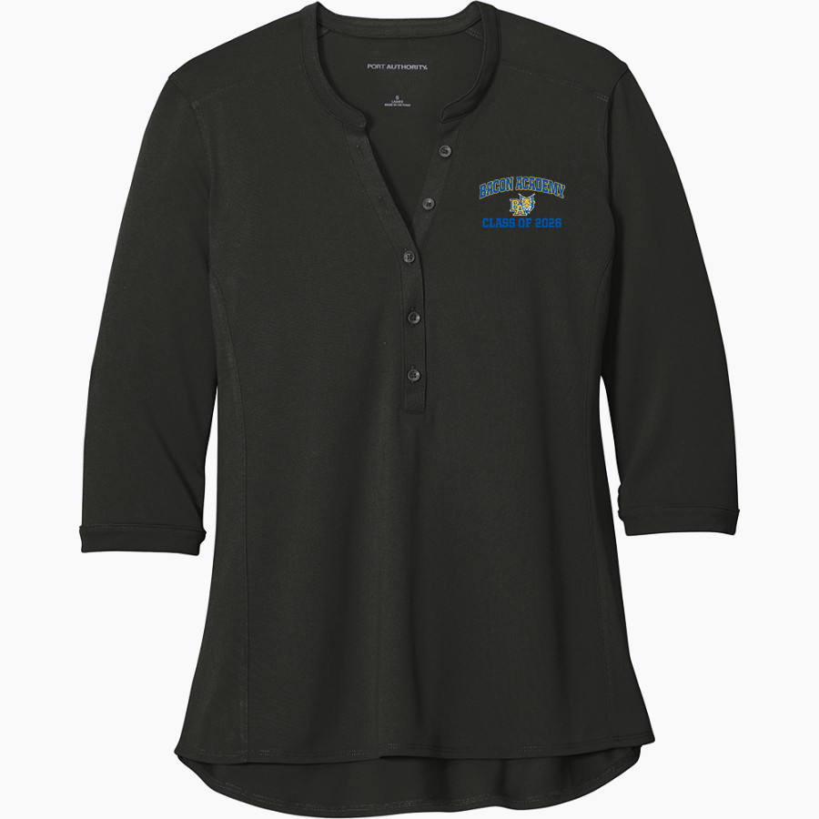 BACON ACADEMY BOBCATS <span class="pdp-name-mascot">BACON ACADEMY BOBCATS</span> Port Authority Women's UV Choice Pique Henley