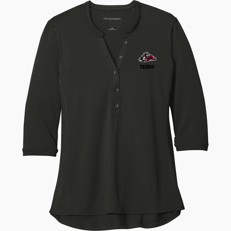 TERRY HIGH SCHOOL RANGERS <span class="pdp-name-mascot">TERRY RANGERS</span> Port Authority Women's UV Choice Pique Henley