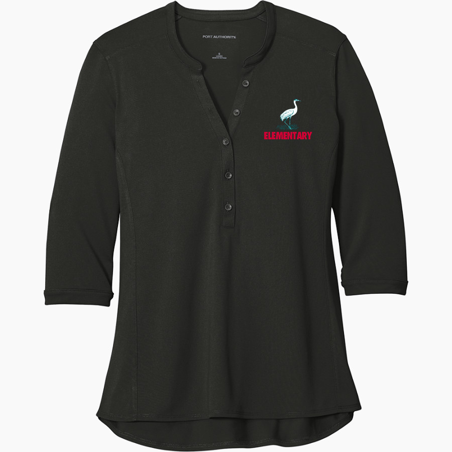 Gladys Jung Elementary Elementary <span class="pdp-name-mascot">Gladys Jung Elementary Elementary</span> Port Authority Women's UV Choice Pique Henley