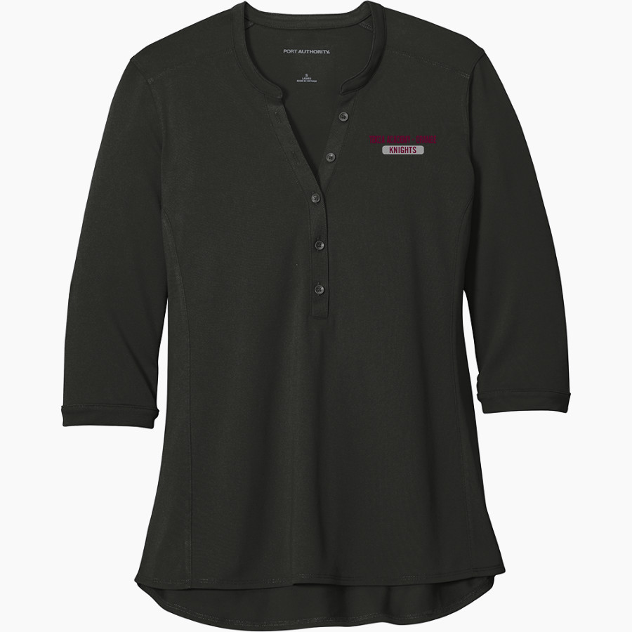 Tekoa Academy - Orange Knights <span class="pdp-name-mascot">Tekoa Academy - Orange Knights</span> Port Authority Women's UV Choice Pique Henley
