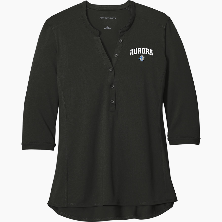 Aurora University Spartans Online Store <span class="pdp-name-mascot">Aurora Spartans</span> Port Authority Women's UV Choice Pique Henley