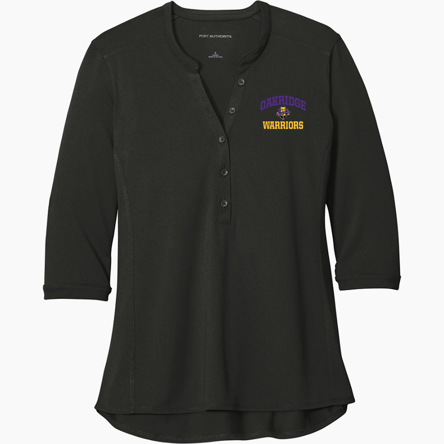 OAKRIDGE HS OFFICIAL ONLINE STORE <span class="pdp-name-mascot">OAKRIDGE WARRIORS</span> Port Authority Women's UV Choice Pique Henley