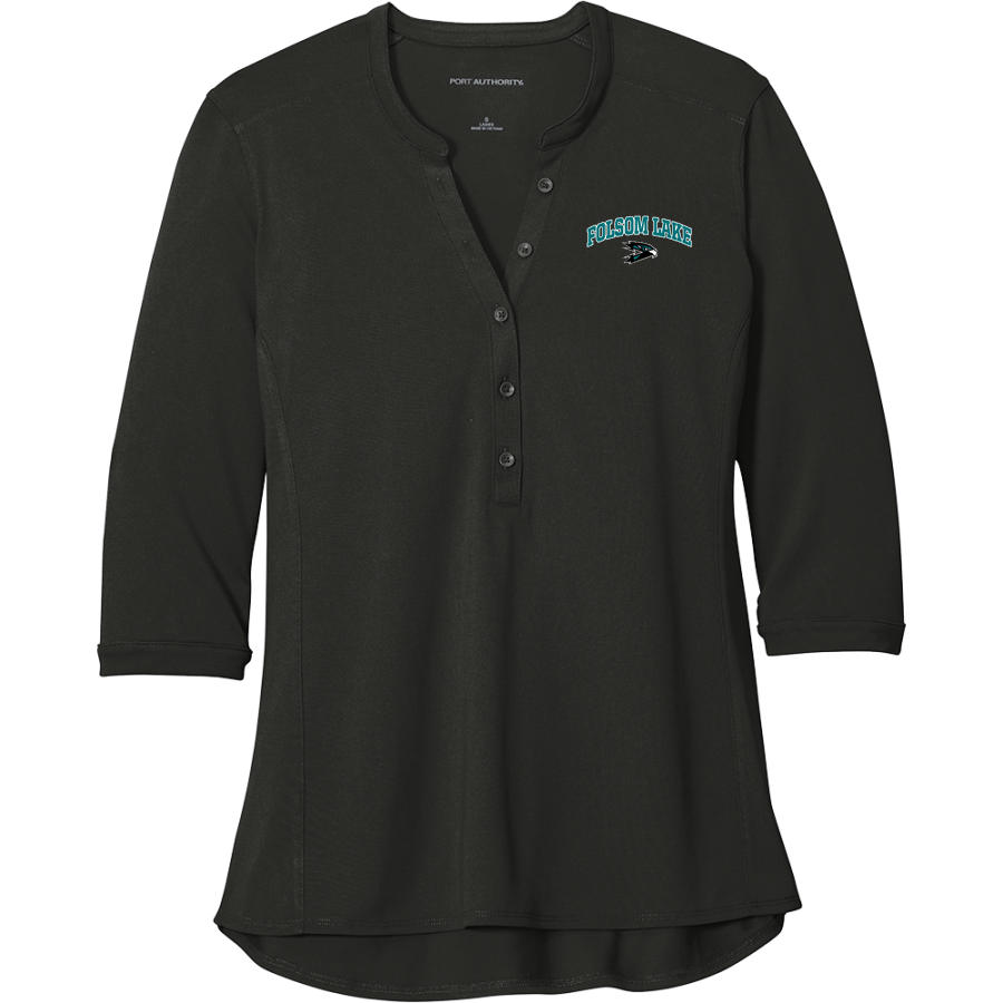 Folsom Lake Falcons <span class="pdp-name-mascot">Folsom Lake College Falcons</span> Port Authority Women's UV Choice Pique Henley