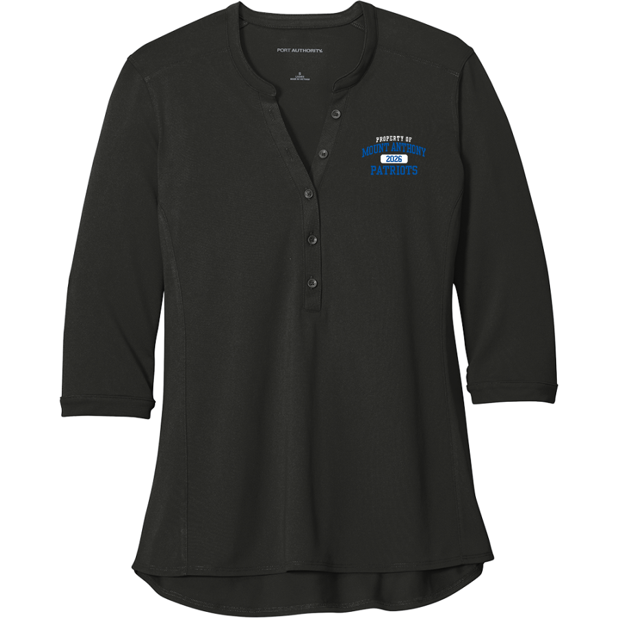 Mount Anthony Patriots <span class="pdp-name-mascot">Mount Anthony Patriots</span> Port Authority Women's UV Choice Pique Henley