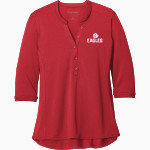FRANKTON HIGH SCHOOL #EAGLESSOAR Port Authority Women's UV Choice Pique Henley Front Thumbnail