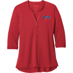 SETON CATHOLIC HIGH SCHOOL CARDINALS <span class="pdp-name-mascot">SETON CARDINALS</span> Port Authority Women's UV Choice Pique Henley Front Thumbnail